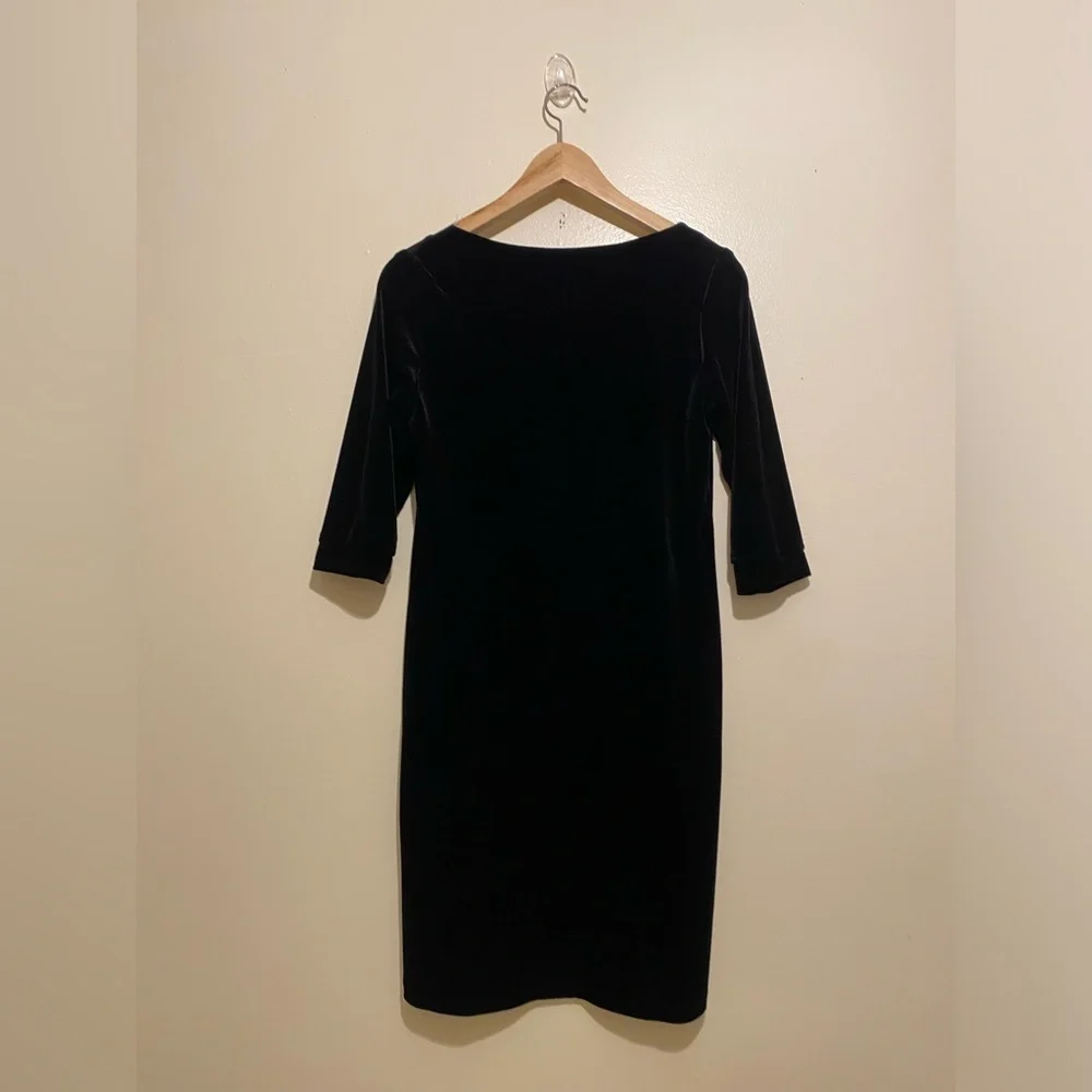 HAGITASSA Elegant Black Velvet Dress. Size 1